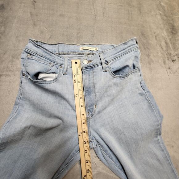 Levis 724 Jeans Womens 30 High Rise Straight Distressed Hem Denim Pants - Picture 6 of 9